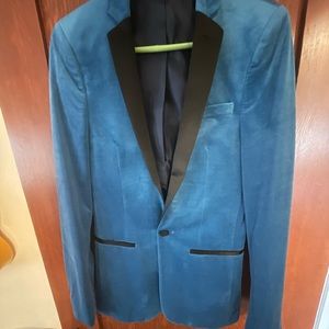 Size small blue velvet coat